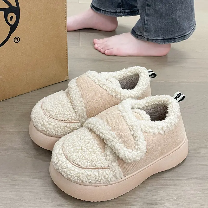 Nanbowan bee cotton-padded shoes women's winter Korean-style Internet celebrity Velcro warm bread fleece-lined thick cotton shoes - Image 8