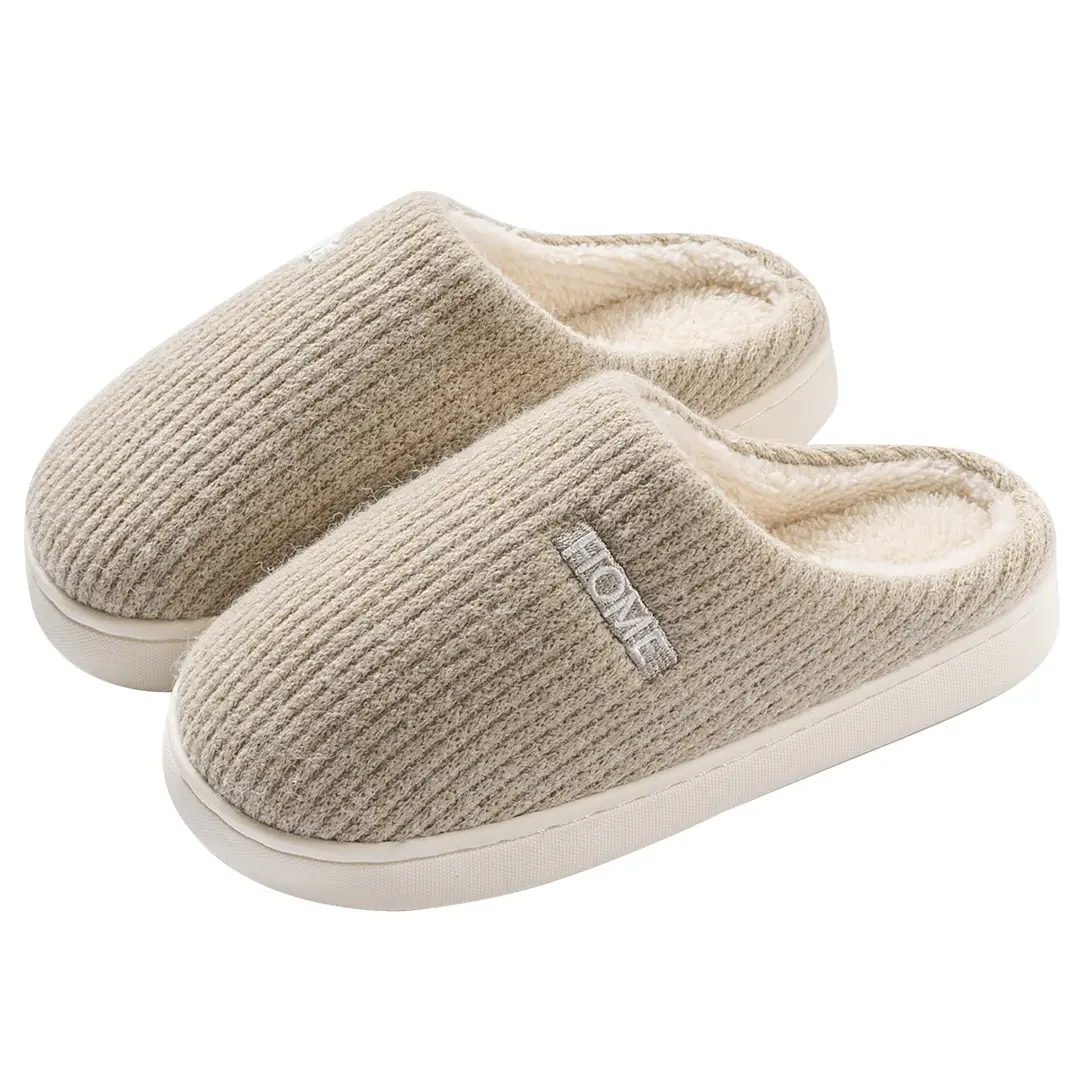 Men's Slippers for Autumn and Winter, Thick-Soled 2026 New Model, Plush, Warm, Non-Slip, Home Cotton Slippers for Winter - Image 10