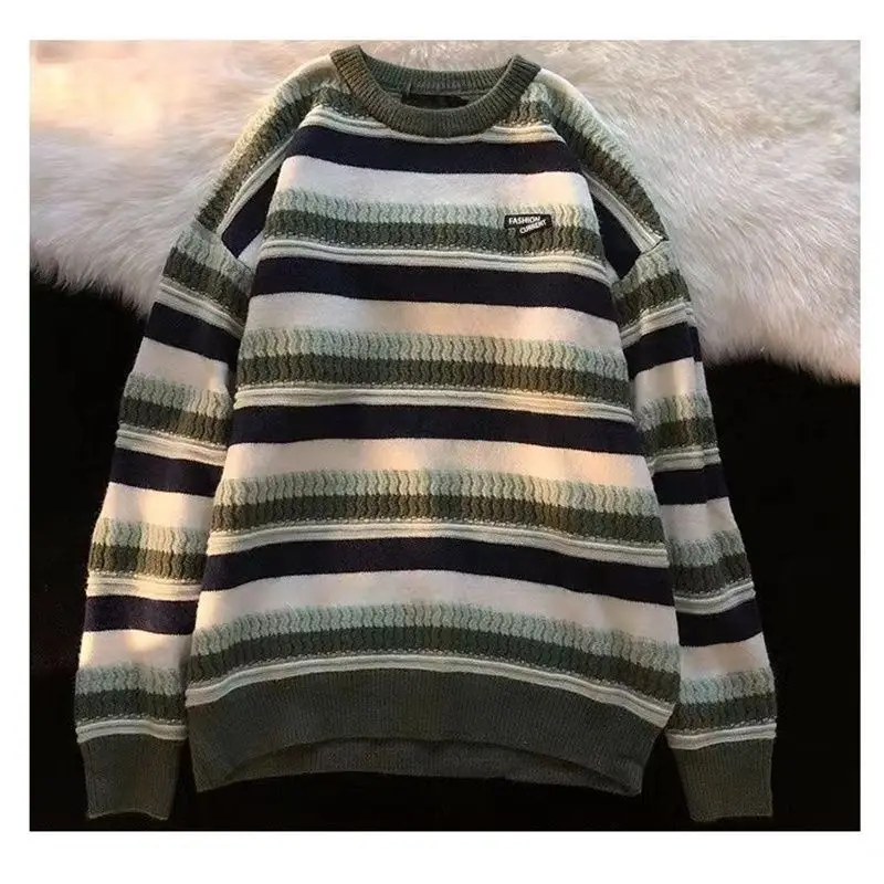 New Autumn Sweater Striped Long Sleeve Loose Fit — feature 5