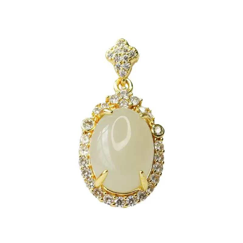 Guan Yu Hetian Jade Pendant Necklace for Women
