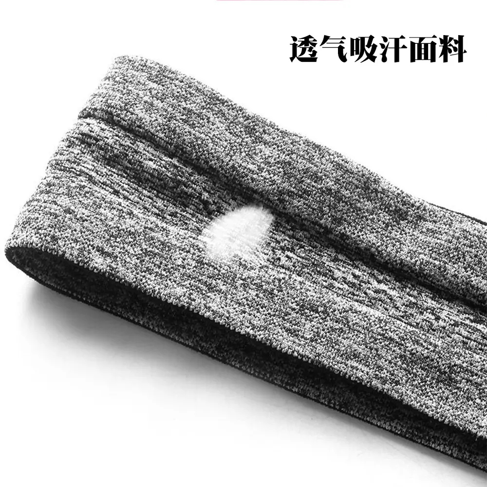 Grey Sweat-Resistant Yoga Hair Band - Image 11