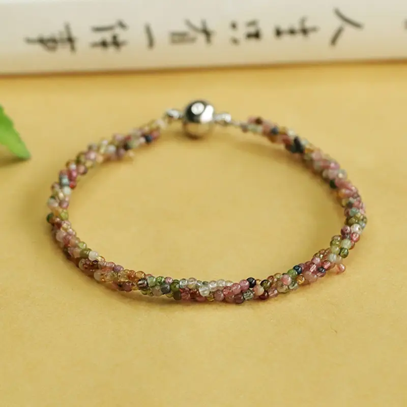 Candy Color Woven Crystal Bracelet for Women - Image 2