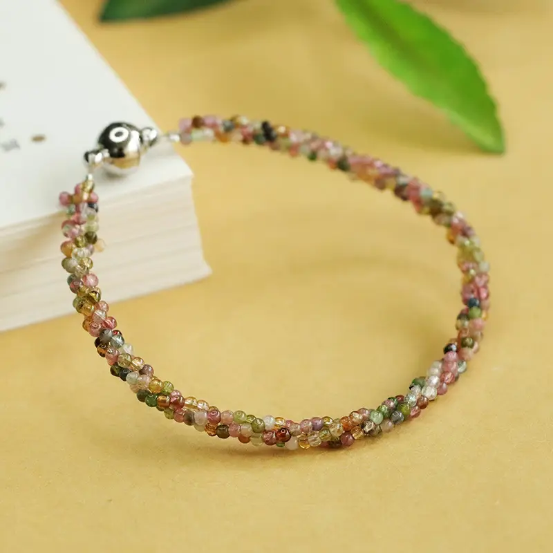 Candy Color Woven Crystal Bracelet for Women - Image 5