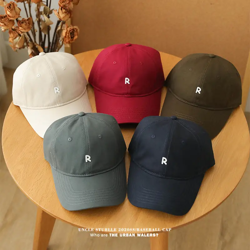 Korean-style R cap men women duck tongue brim all-match — feature 10