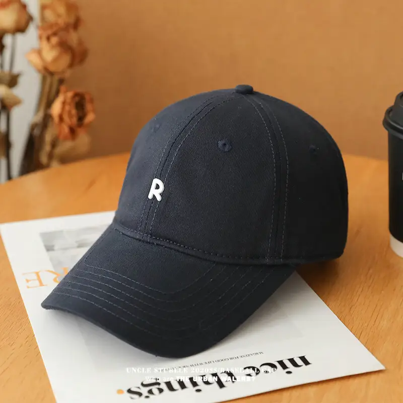 Korean-style R cap men women duck tongue brim all-match — feature 12