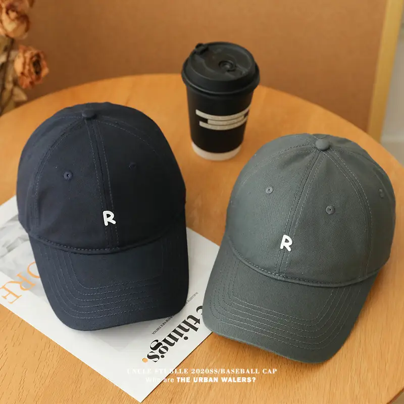 Korean-style R cap men women duck tongue brim all-match — feature 13