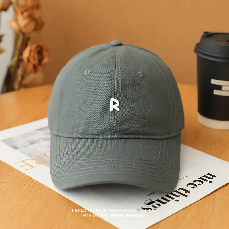 Korean-style R cap men women duck tongue brim all-match — feature 14