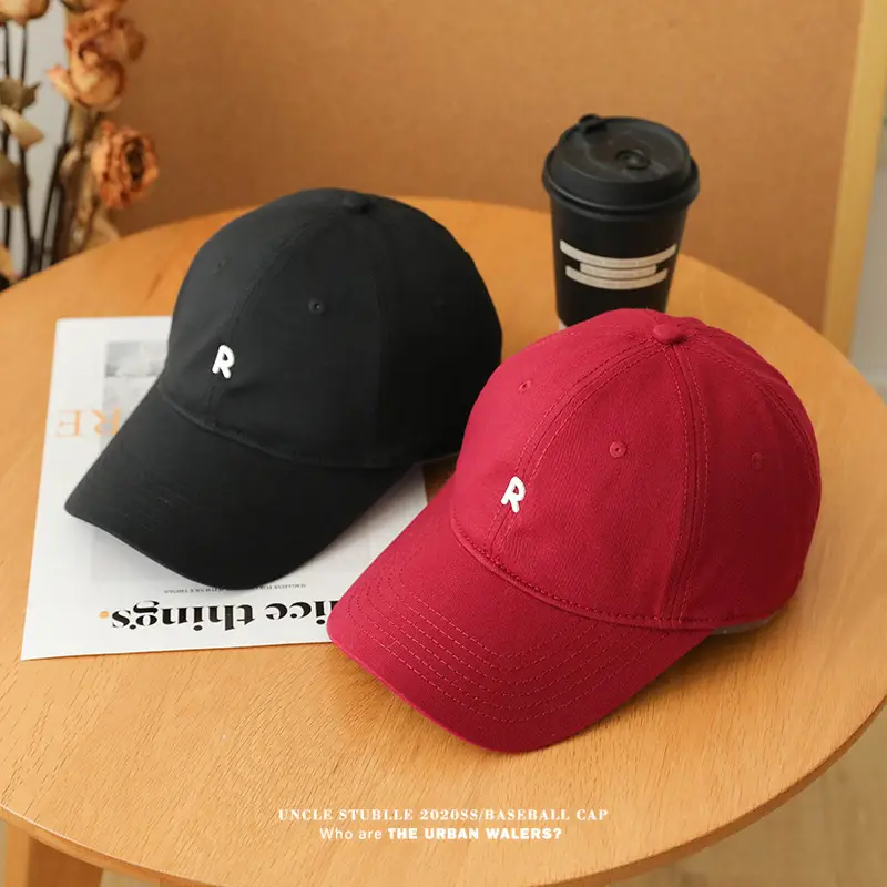 Korean-style R cap men women duck tongue brim all-match — feature 15