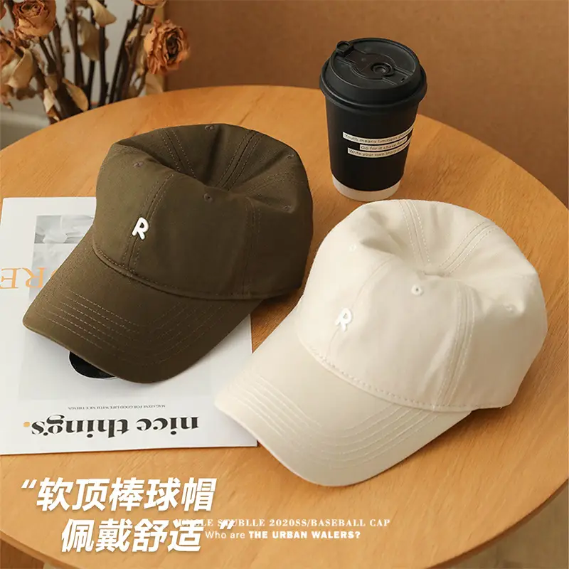 Korean-style R cap men women duck tongue brim all-match — feature 6