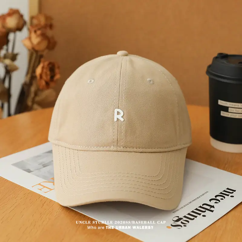 Korean-style R cap men women duck tongue brim all-match — feature 7
