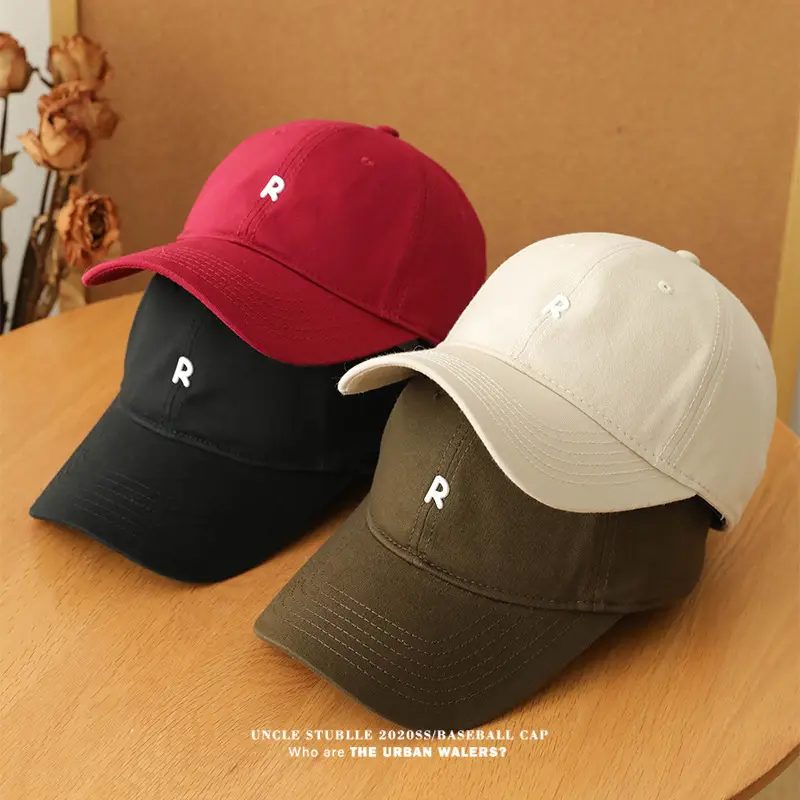 Korean-style R cap men women duck tongue brim all-match — feature 8