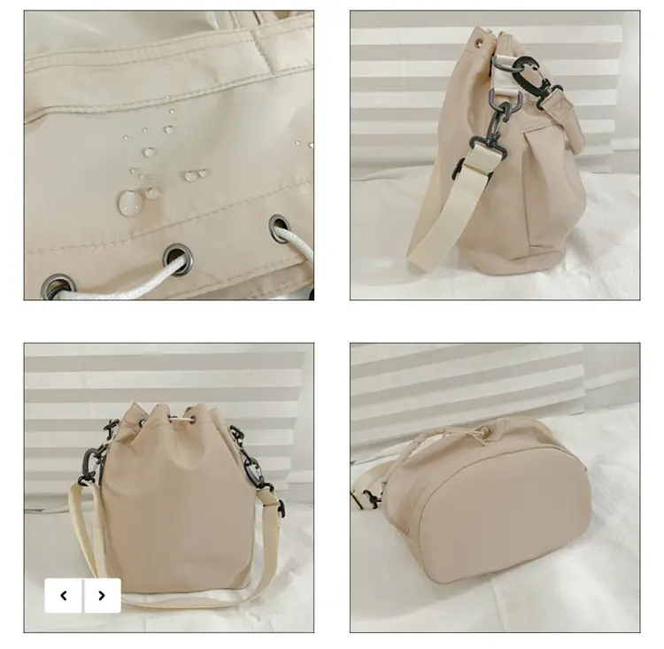 Korean Style Drawstring Shoulder Bag Olive Green Large Capacity — feature 42