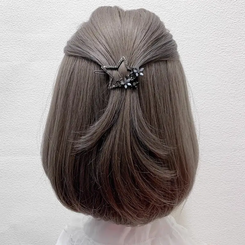 Star Shaped Rhinestone Hairpin Clip for Girls — feature 10