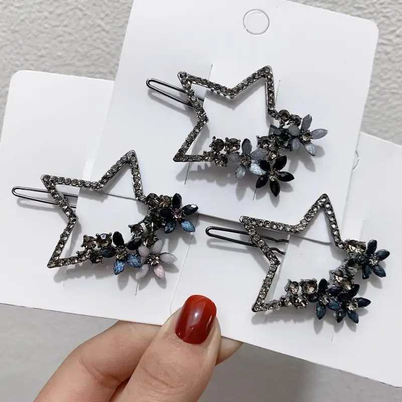 Star Shaped Rhinestone Hairpin Clip for Girls — feature 4