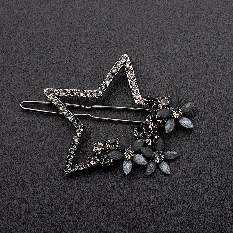 Star Shaped Rhinestone Hairpin Clip for Girls - Image 3