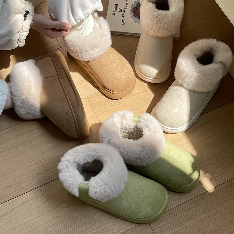 Nanbowan plush cotton-padded shoes women's winter outer wear high-top boots non-slip thick bottom suede warm fleece-lined thick snow boots - Image 4