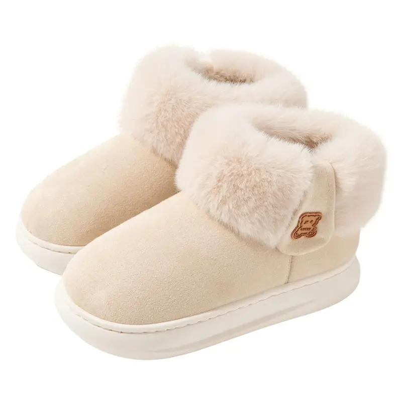 Nanbowan plush cotton-padded shoes women's winter outer wear high-top boots non-slip thick bottom suede warm fleece-lined thick snow boots - Image 7