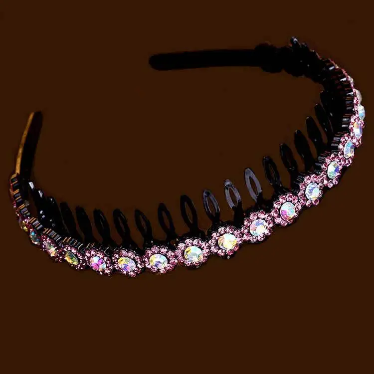 Korean Style Rhinestone Face Wash Headband for Women