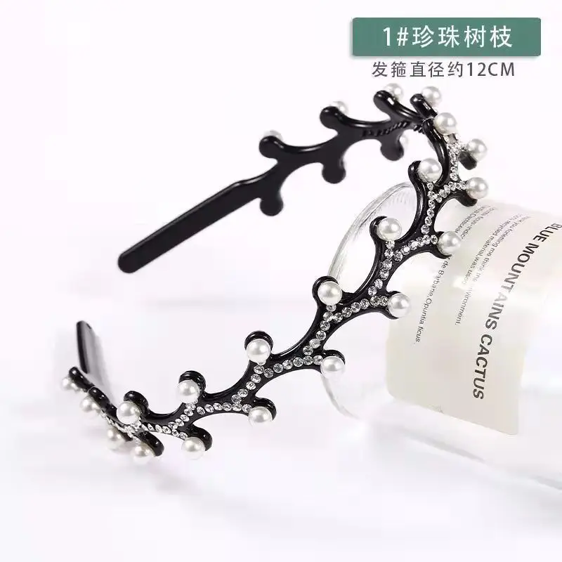 Korean Style Rhinestone Face Wash Headband for Women