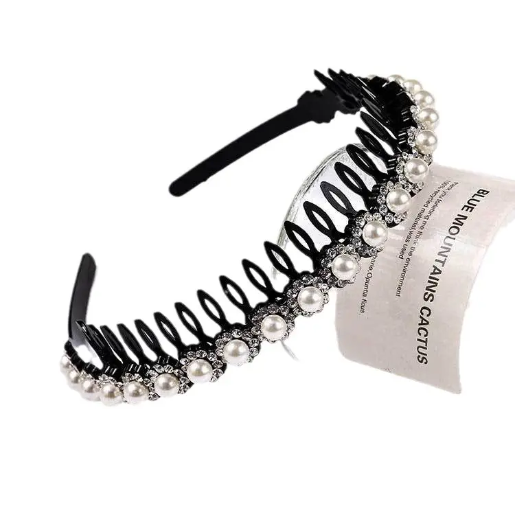 Korean Style Rhinestone Face Wash Headband for Women
