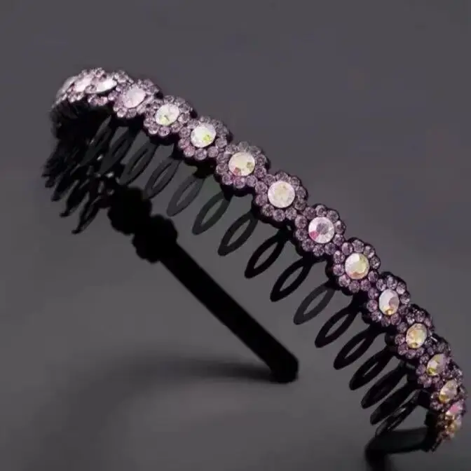 Korean Style Rhinestone Face Wash Headband for Women