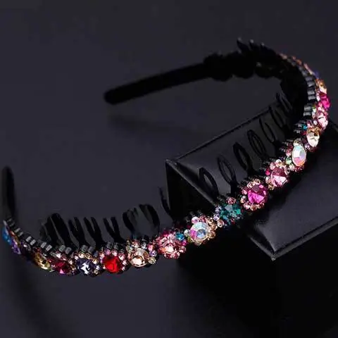 Korean Style Rhinestone Face Wash Headband for Women