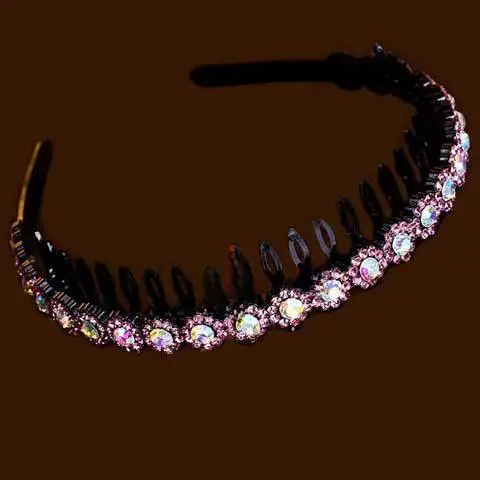 Korean Style Rhinestone Face Wash Headband for Women