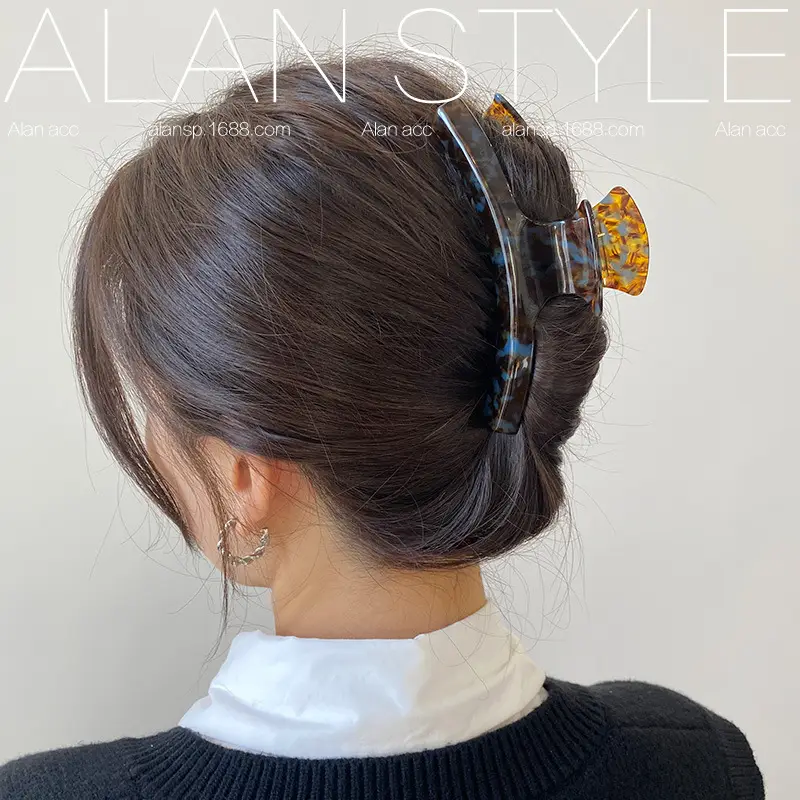 Maillard Dark Brown Shark Hairpin Clip for Women - Image 6