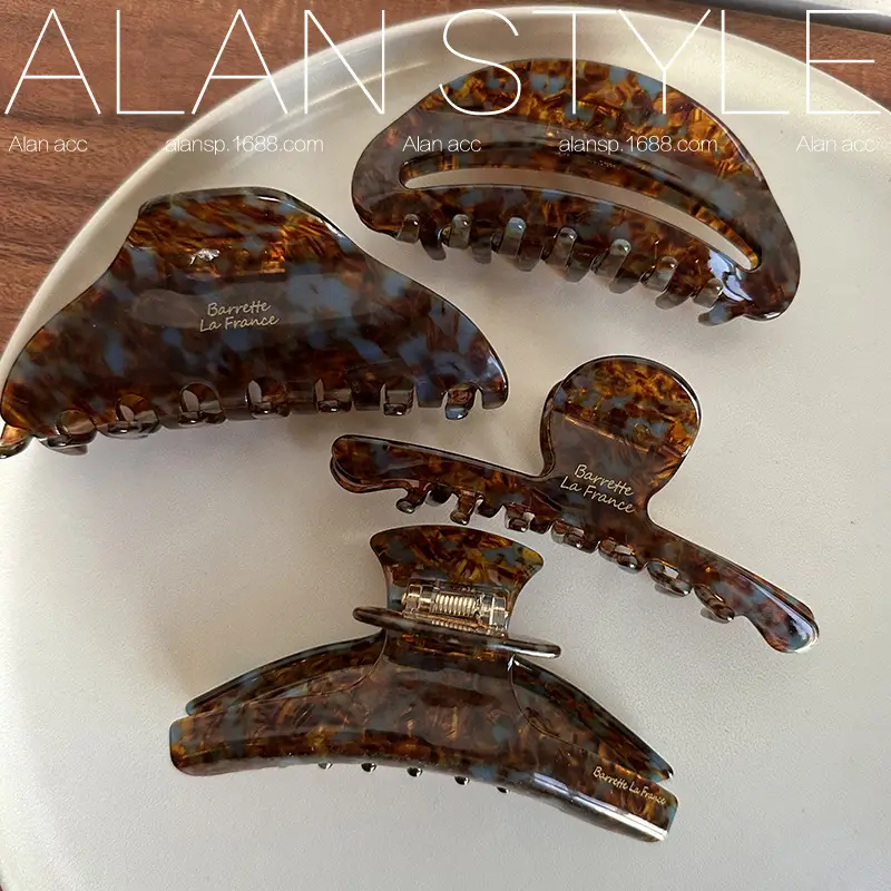 Maillard Dark Brown Shark Hairpin Clip for Women - Image 7