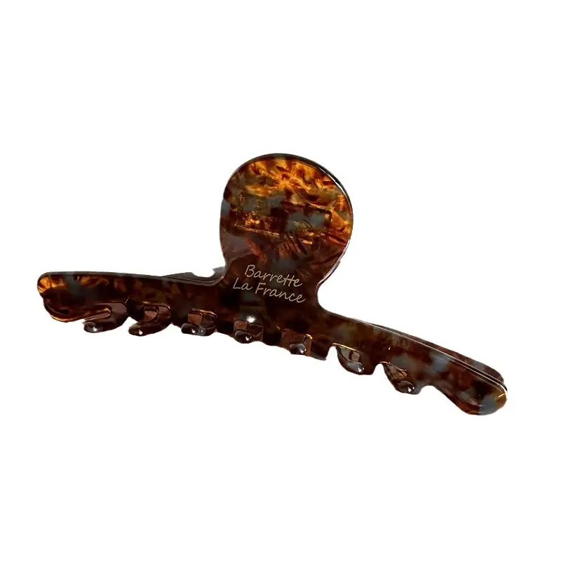 Maillard Dark Brown Shark Hairpin Clip for Women - Image 9