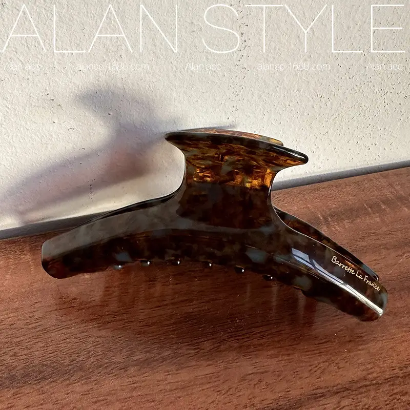 Maillard Dark Brown Shark Hairpin Clip for Women - Image 2
