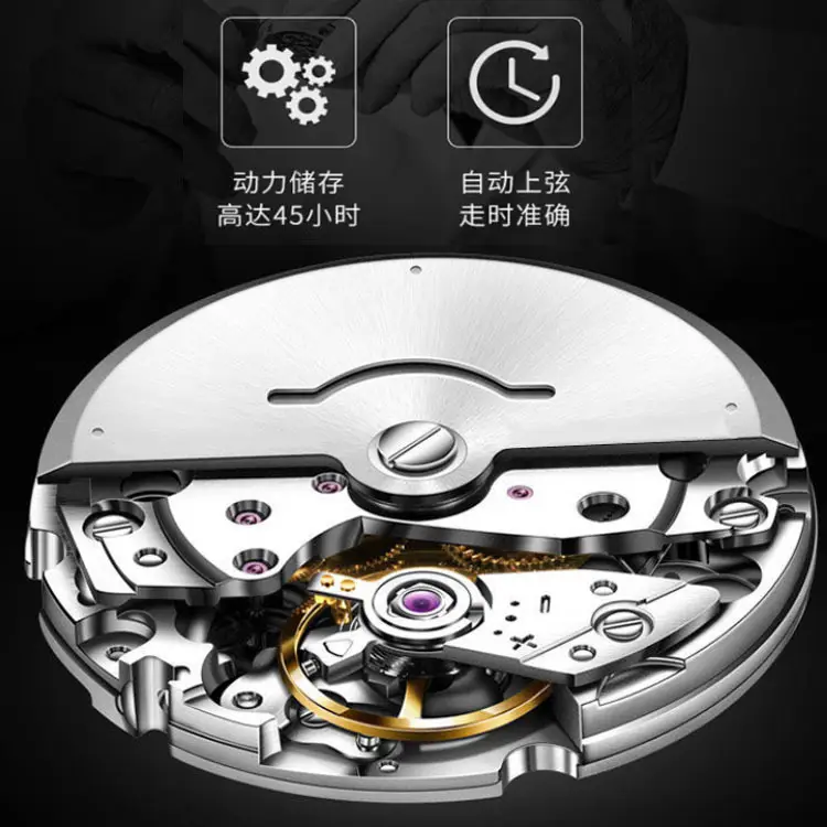 Men's Gold Stainless Steel Luxury Watch with Diamond Dial — feature 5