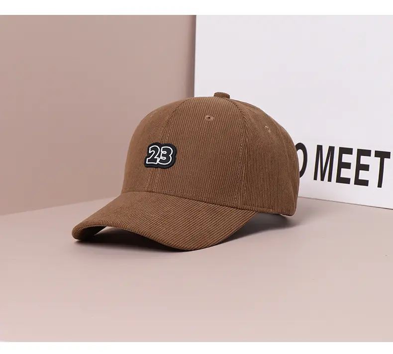 Women's Brown 2B Logo Corduroy Baseball Cap — feature 11