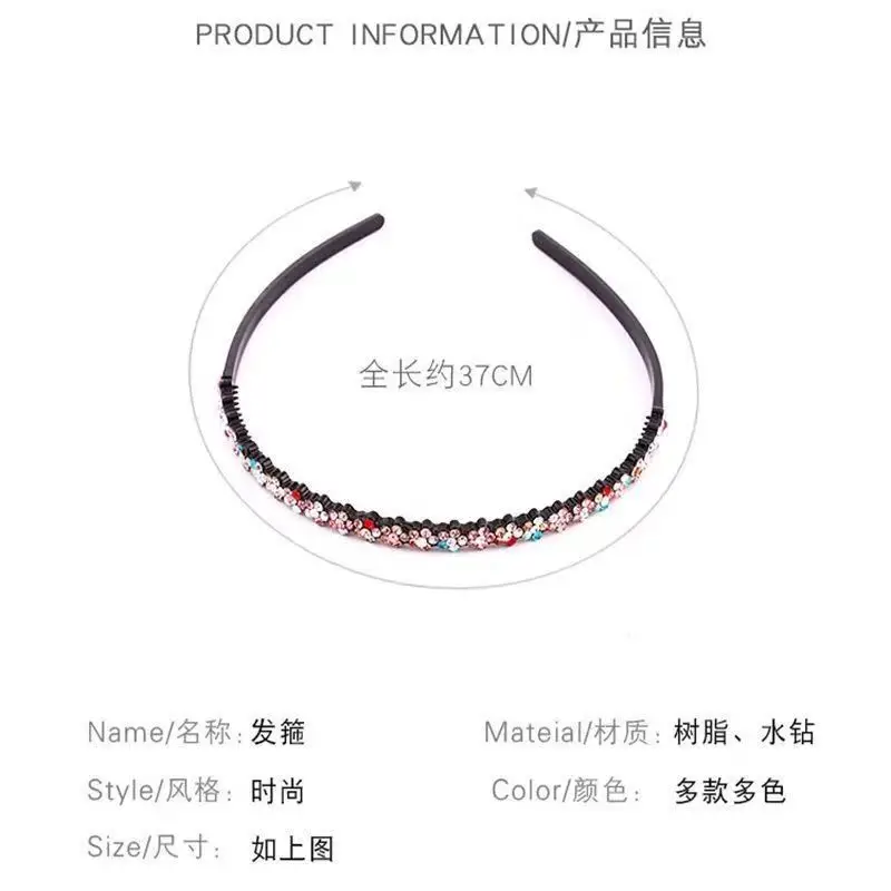 Broken Hair Headband Full of Diamonds Rhinestone Toothed Adult Hairpin - Image 11
