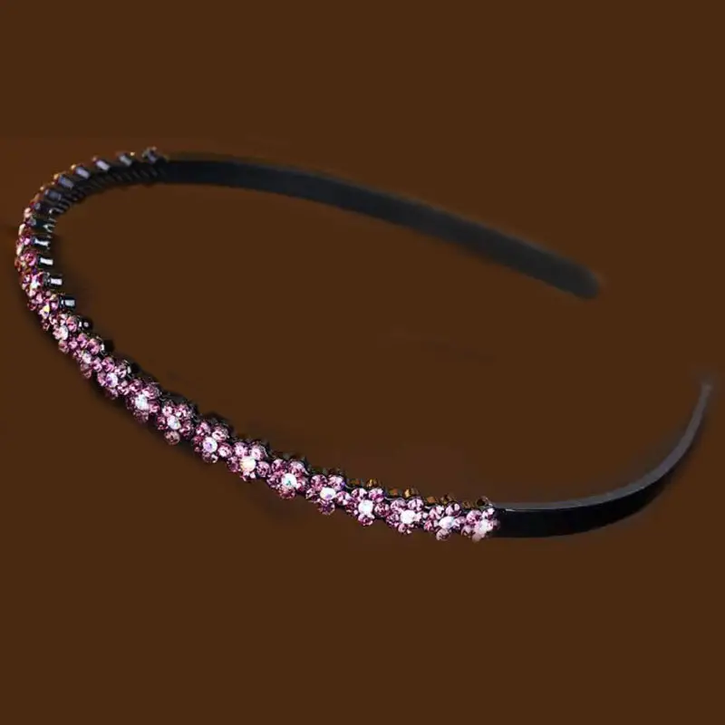 Broken Hair Headband Full of Diamonds Rhinestone Toothed Adult Hairpin - Image 2