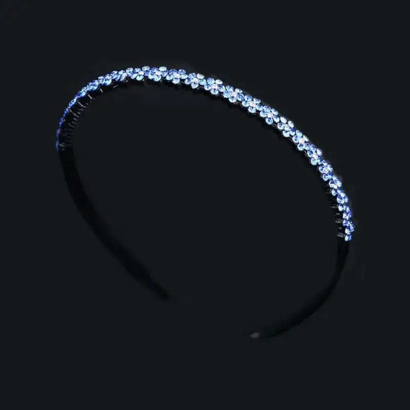 Broken Hair Headband Full of Diamonds Rhinestone Toothed Adult Hairpin - Image 3