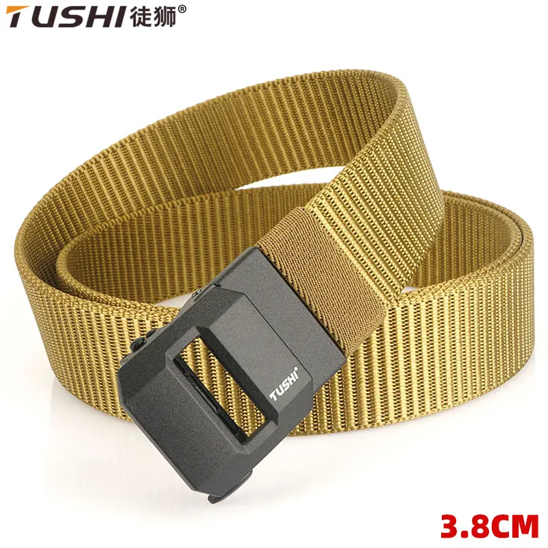 Classic Brown Tactical Nylon Belt with Automatic Buckle - Image 9