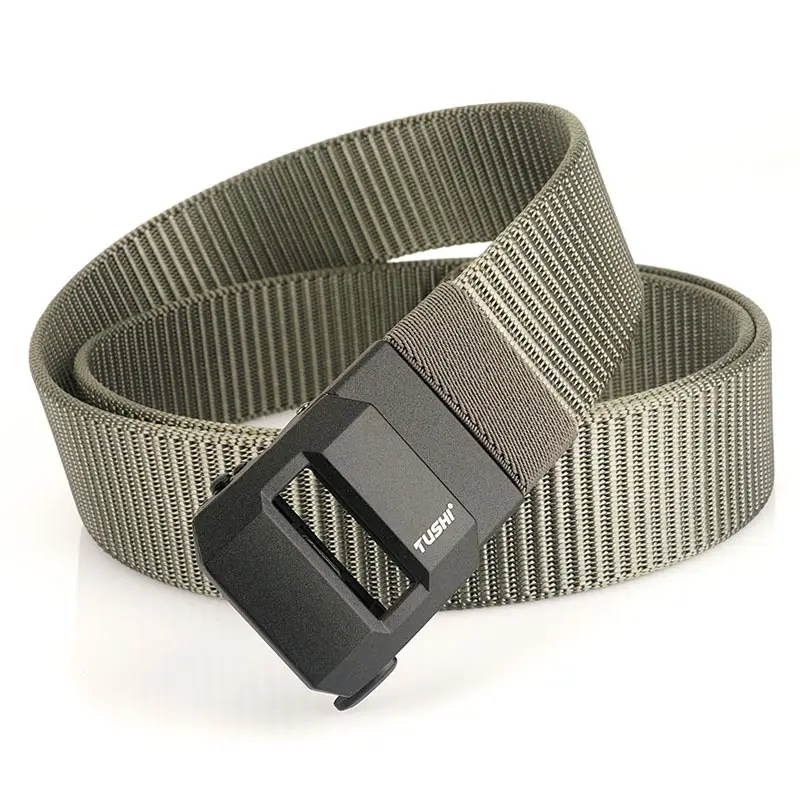 Classic Brown Tactical Nylon Belt with Automatic Buckle - Image 5