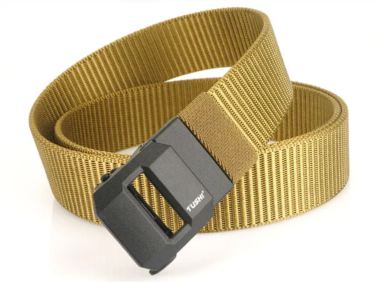 Classic Brown Tactical Nylon Belt with Automatic Buckle — feature 22