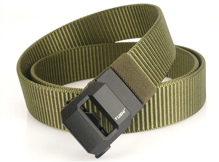 Classic Brown Tactical Nylon Belt with Automatic Buckle — feature 24