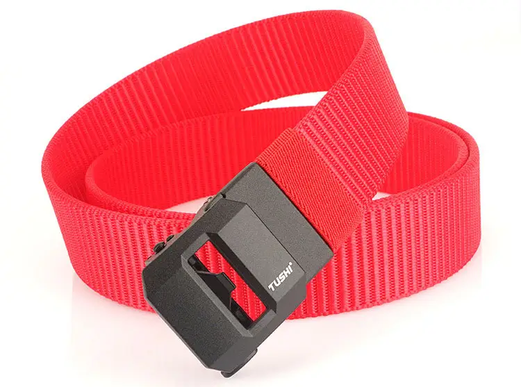 Classic Brown Tactical Nylon Belt with Automatic Buckle — feature 25