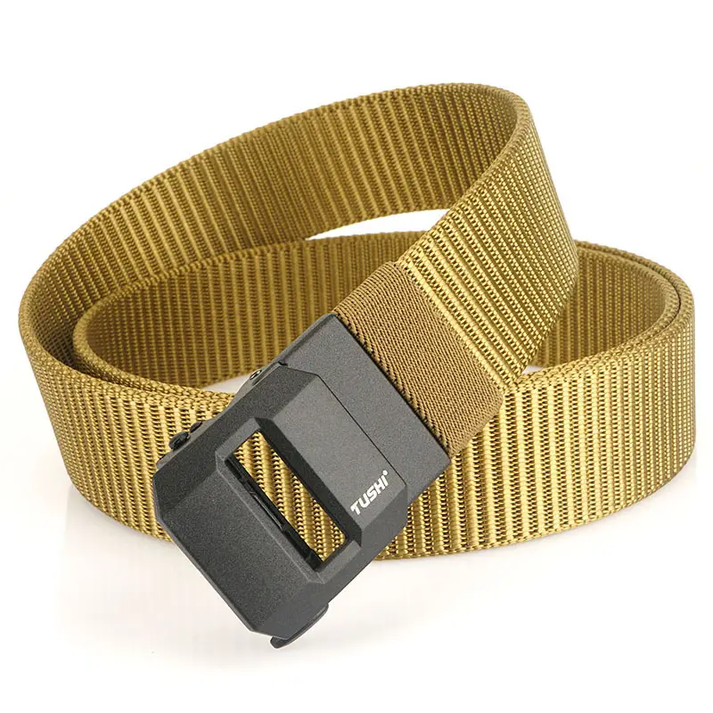 Classic Brown Tactical Nylon Belt with Automatic Buckle - Image 3