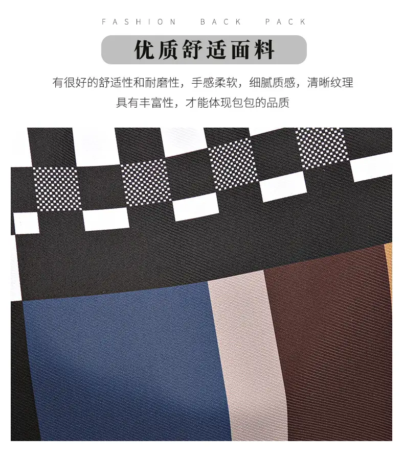 Women's 2023 New Fashion Plaid Tote Bag Oxford Cloth — feature 3