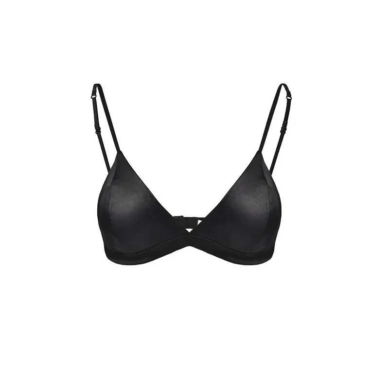 Yuyue Jinsanta French Underwear Mulberry Silk Non-steel Ring Silk Triangle Cup Large Chest Small Anti-sagging Women's Bra