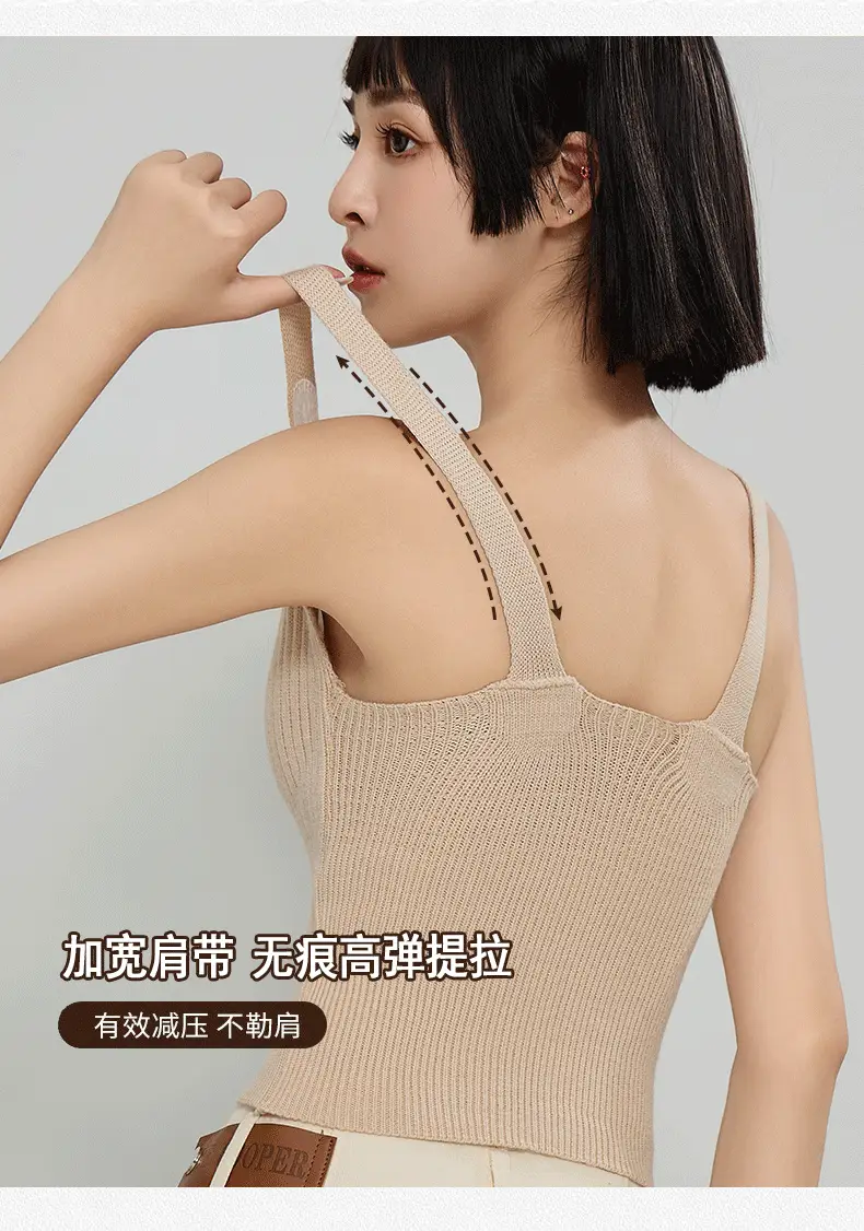 Women's Wool Fleece Thermal Vest with Chest Pad — feature 15