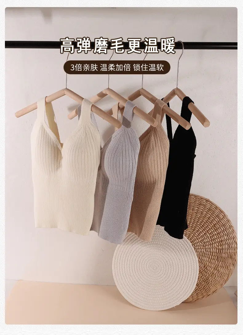 Women's Wool Fleece Thermal Vest with Chest Pad — feature 9