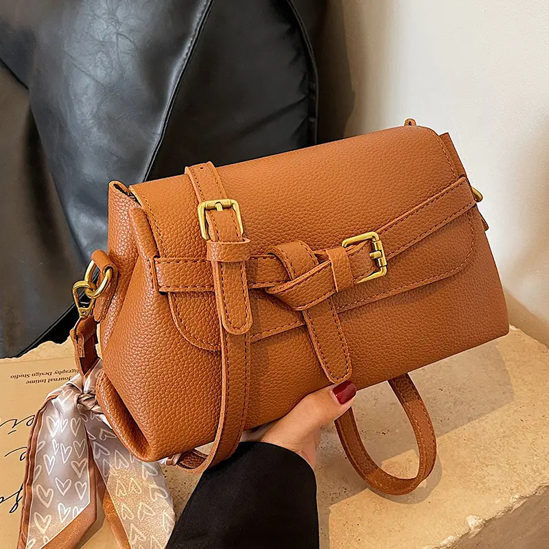 Women's Brown Leather Shoulder Crossbody Bag 2026 - Image 8