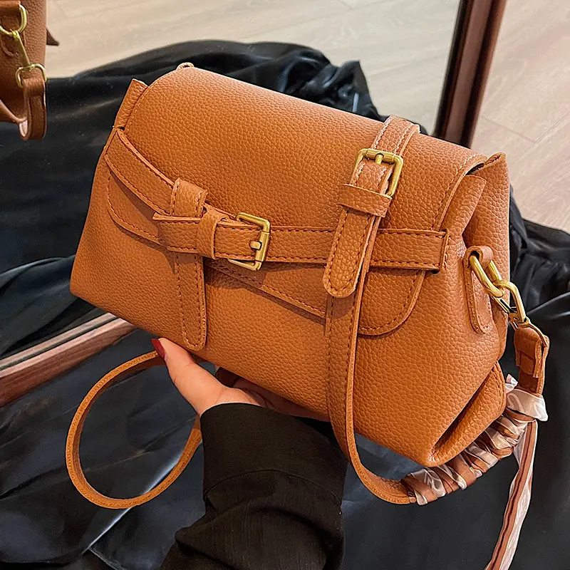 Women's Brown Leather Shoulder Crossbody Bag 2026 - Image 3