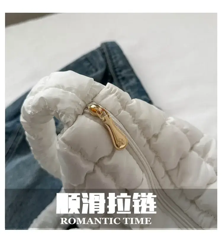 Purple Pleated Bubble Shoulder Bag for Women — feature 4