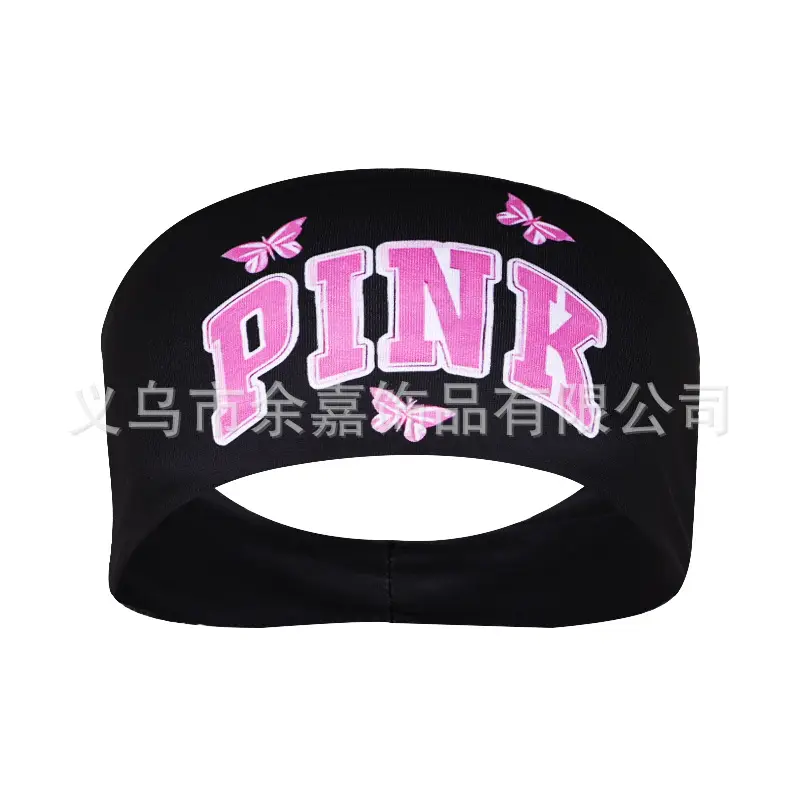 PINK Rainbow Sports Headband with Butterfly Design - Image 9